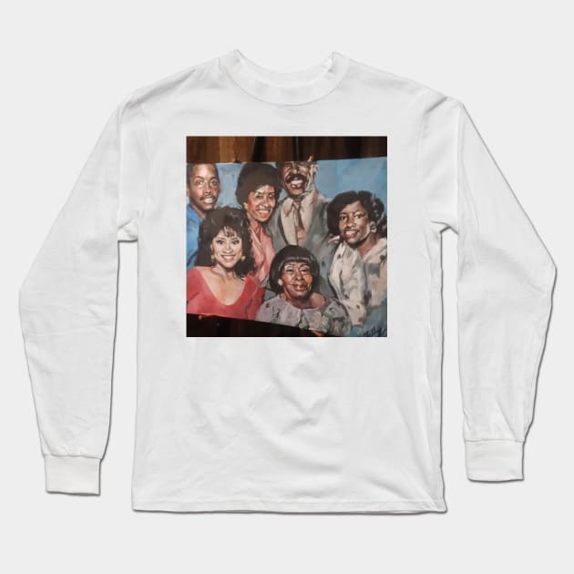 80s Classic Black Sitcoms Long Sleeve T-Shirt by cindybrady1986